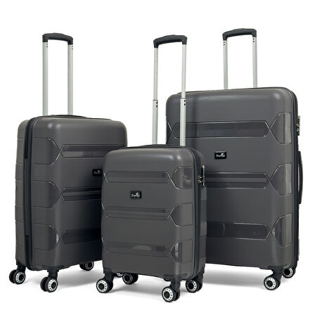 Lucas Polipropilen Kırılmaz Valiz, 3'lü Set