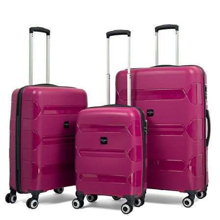 Lucas Polipropilen Kırılmaz Valiz, 3'lü Set