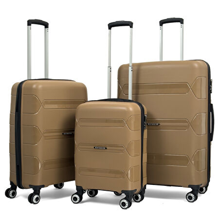 Lucas Polipropilen Kırılmaz Valiz, 3'lü Set