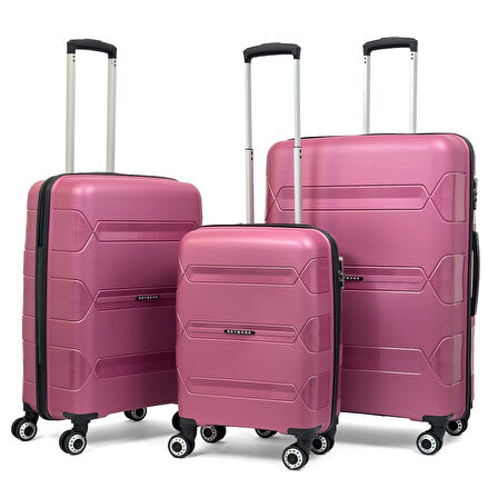 Lucas Polipropilen Kırılmaz Valiz, 3'lü Set