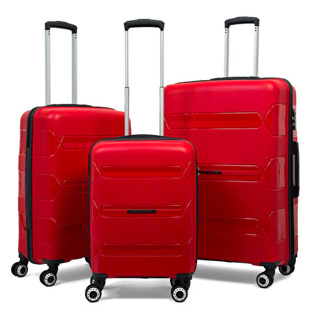 Lucas Polipropilen Kırılmaz Valiz, 3'lü Set