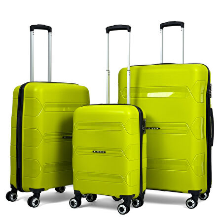 Lucas Polipropilen Kırılmaz Valiz, 3'lü Set