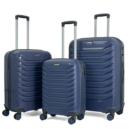 Lora PP (Polipropilen) Kırılmaz Valiz, 3'lü Set