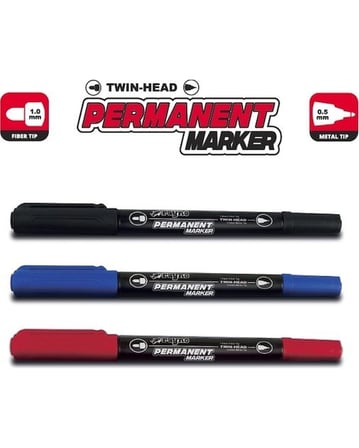 RAYNO  RYN10457 Mavi Çift Taraflı CD Kalemi Permanent Marker 12’li