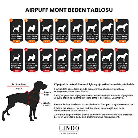 Lindo Dogs Air Puff Powder Köpek Montu Gül Beden 1