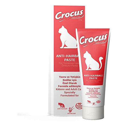 Crocus Anti Hairball Tüy Yumağı Önleyici Kedi Maltı 100 Gr