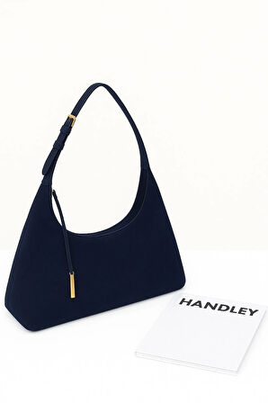 Lüks Süet Tokalı Şık Omuz Çantası