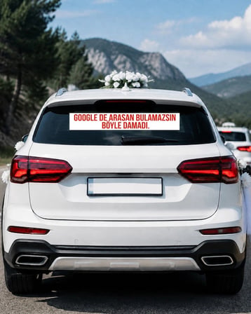 Google Arasanız  Araba Arkası konvoy Yazısı – 100 × 15 cm