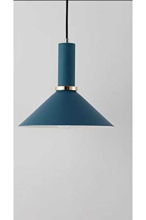 RYS Retro Metal Dekoratif Metal Gece Mavisi Tekli Sarkıt Avize Çap 30 Cm