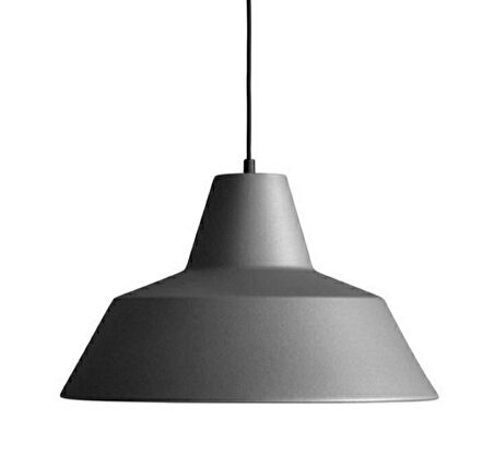 Retro Metal Sarkıt Avize Rustik Tekli Sarkıt Gri İçi Beyaz Cafe Mutfak Aydınlatma 22 cm