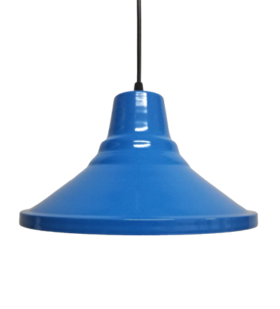 Retro Metal Sarkıt Avize Rustik Tekli Sarkıt Mavi İçi Beyaz Cafe Mutfak Aydınlatma