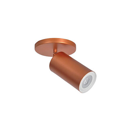 Rsylight Metal Mafsallı Mat Bakır Spot Armatür Aplik Günışı Led Ampullü