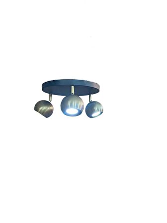 Rsylight Metal Modern 3 Lü Eskitme Kaplama Siyah Led Spot 180 Derece Hareketli Avize Günışığı Ampullü