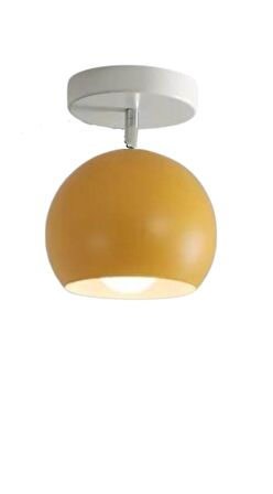 Rsylight Metal Retro Sarı Tavan Plofyoner 180 Derece Hareketli Modern Spor Avize Çap:20 cm