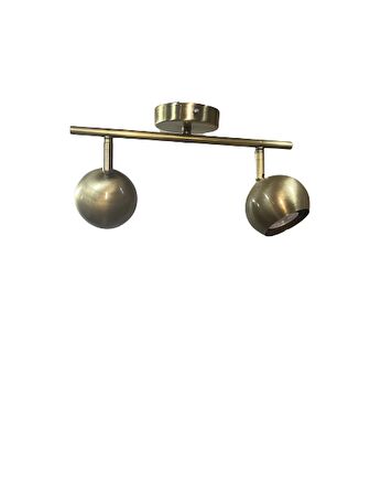 Rsylight Metal Modern 2 Li Eskitme Kaplama 180 Derece Mafsallı Led Spot Avize Beyaz Ampullü