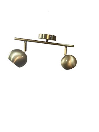 Rsylight Metal Modern 2 Li Eskitme Kaplama 180 Derece Mafsallı Led Spot Avize Beyaz Ampullü