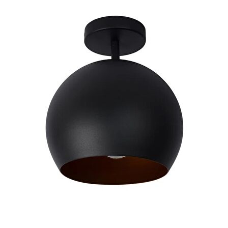 Rsylight Metal Retro Siyah Tavan Plofyoner 180 Derece Hareketli Modern Spor Avize Çap:20 cm