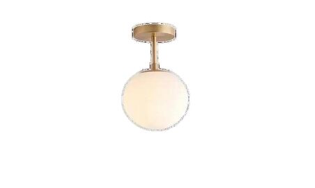 Rsylight Metal Modern Eskitme Kaplama Opal Camlı Tavan Plofyoner Tekli  Avize 