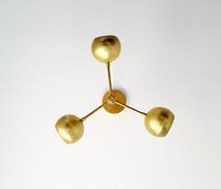 Rsylight Metal Ledli Günışığı Tavan Plofyoner Modern Eskitme Kaplama 3Lü Avize 