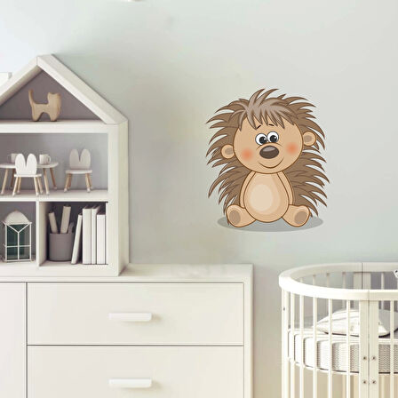 Sevimli Kirpi Sticker Duvar Sticker