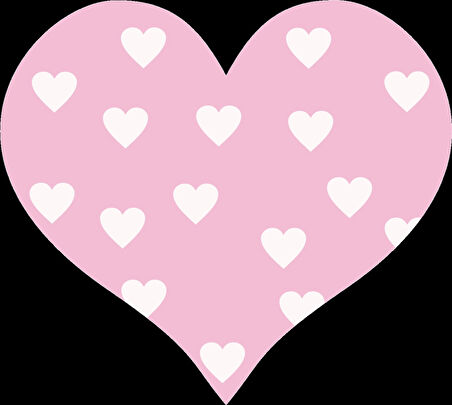 Kalpli Pembe Kalp Duvar Stickerı