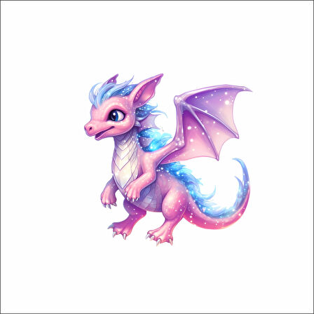 Sevimli Ejder Sticker