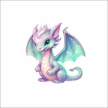 Sevimli Ejder Sticker 3