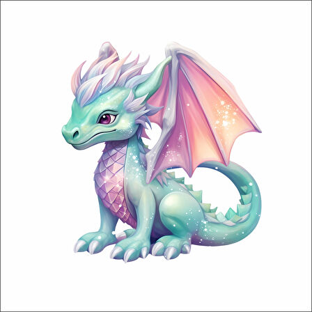 Sevimli Ejder Sticker 5