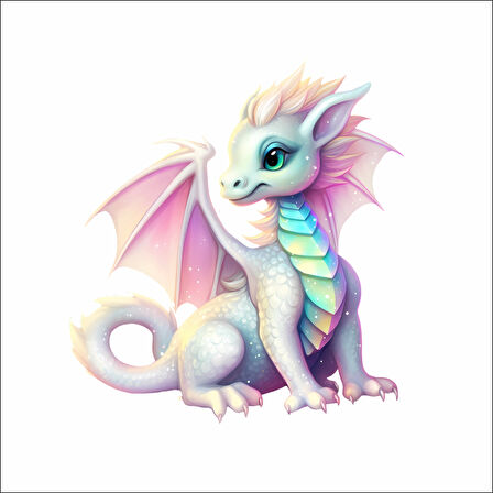 Sevimli Ejder Sticker 17