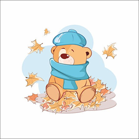 Sonbahar Ayıcık Sticker