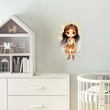 Doğa Temalı Kabile Prensesi Duvar Stickerı