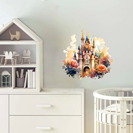 Renkli Masal Şatosu Duvar Stickerı