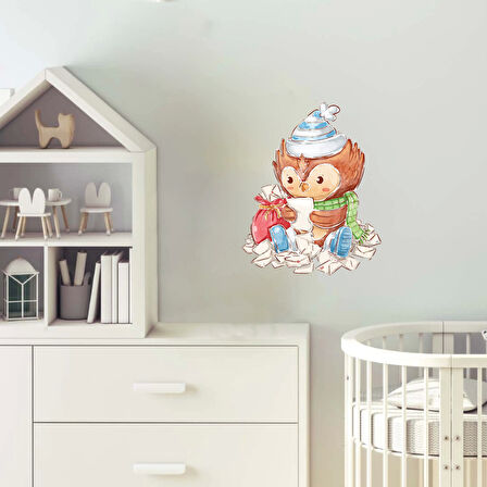 Mektup Okuyan Baykuş Sticker