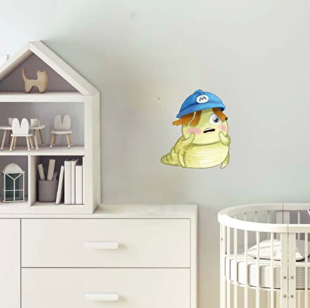 Mavi Şapkalı Canavar Squishy Stickerı