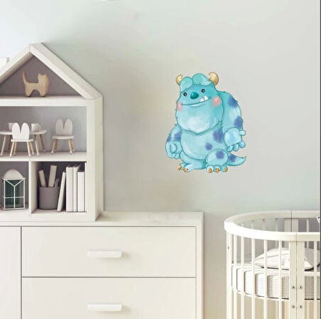 Mavi Tüylü Dev Canavar Sully Duvar Dekoru