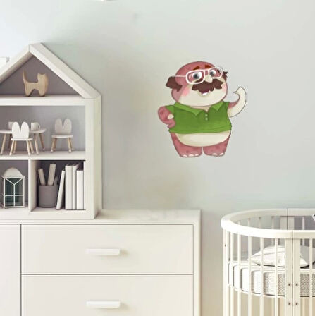 Gözlüklü Canavar Don Çocuk Odası Stickerı