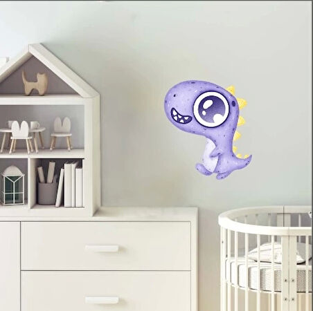 Tatlı Mor Dinozor Stickerı