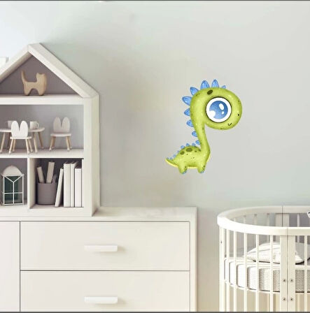 Yeşil Uzun Boyunlu Duvar Sticker