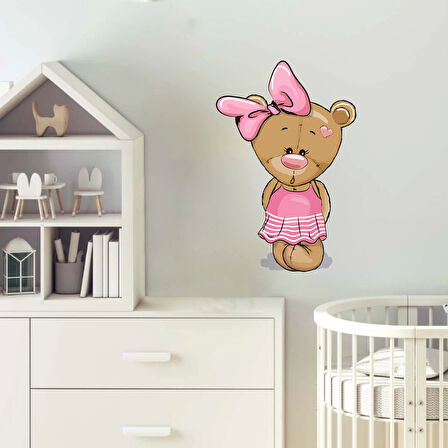 Pembe Elibseli Ayıcık Sticker