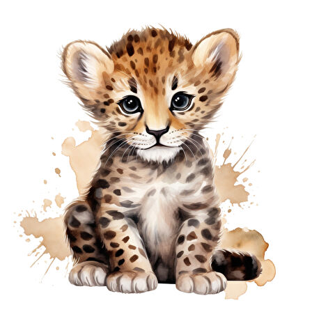 Tatlı Leopar Yavrusu Çocuk Odası Stickerı