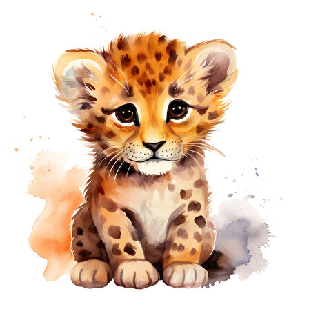 Tatlı Leopar Yavrusu Çocuk Odası Stickerı