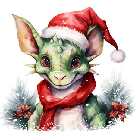 Noel Ejderhası Çocuk Odası Stickerı