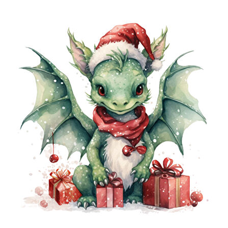 Kırmızı Şapkalı Ejderha Stickerı