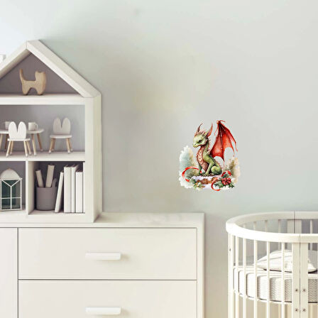 Kanatlı Noel Arkadaşı Duvar Stickerı