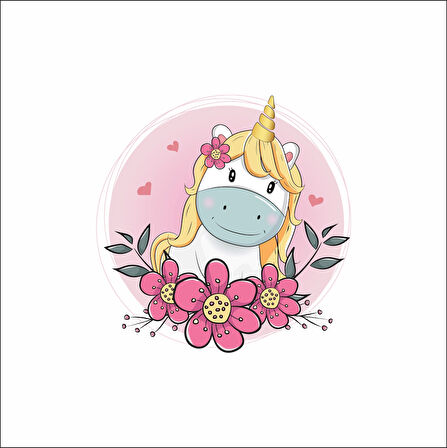 Unicor Çiçekli Sticker