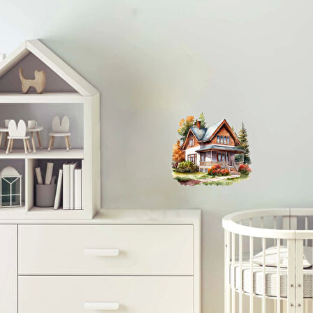 Sonbahar Evi ve Bahçesi Duvar Stickerı