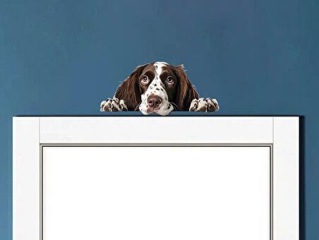 Kahverengi Beyaz Benekli Uzun Duvar Sticker'ı