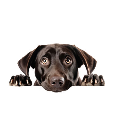 Koyu Kahverengi Labrador Köpek Duvar Sticker'ı