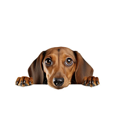 Kahverengi Dachshund (Sosis Köpek) Duvar Sticker'ı