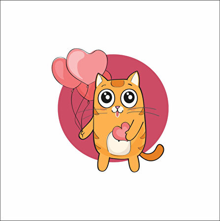 Kalpl, Balonlu Kedi Sticker